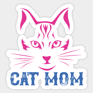 Loving Cat Mom Sticker